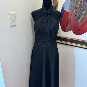 Whbm Black Halter Dress